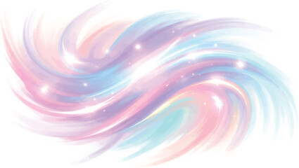 Obraz premium Pastel Rainbow Swirl on White Background
