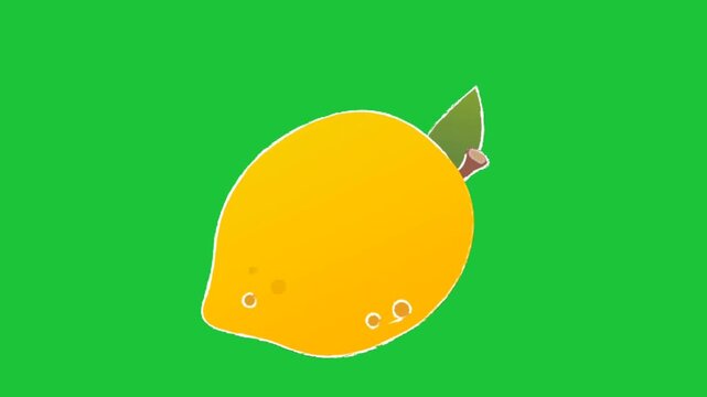 mango fruit on green background simple loop animation fresh tropical food icon minimal design clip