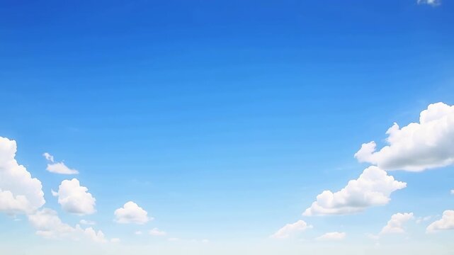Bright blue sky with soft white clouds peaceful summer background clean airy atmosphere light calmly