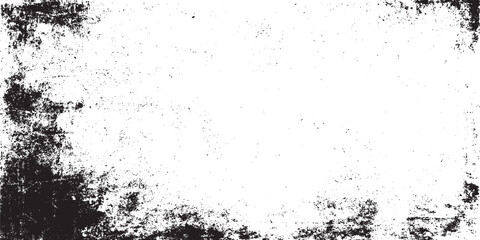Fototapeta premium Grunge grain scratched texture vector black and white dust and scuffs texture grunge background. Vintage black and white cracked wall texture