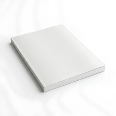 Fototapeta premium Clean white paper stack on a white surface isolated and perfect.