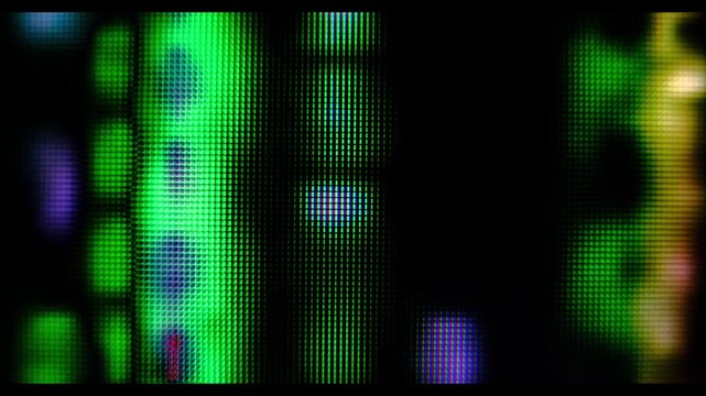 Signal Disturbance Broken Monitor, Screen TV Glitch Error, VHS static noise glitch overlay, LCD pixels macro video