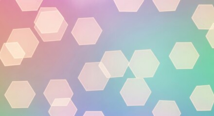 Fototapeta premium Abstract hexagonal pattern with pastel gradient background for modern design