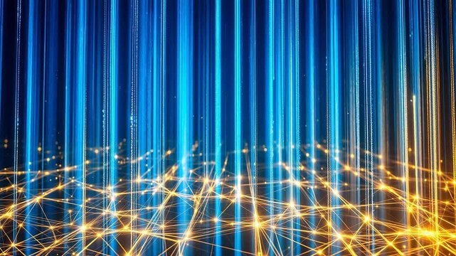 Abstract digital network with glowing lines for Digital Transformation and Cyber Infrastructure