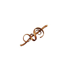 Obraz premium Stylized swirl of brown hair isolated on black