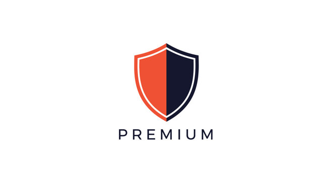 Minimalist premium shield logo for security and protection branding