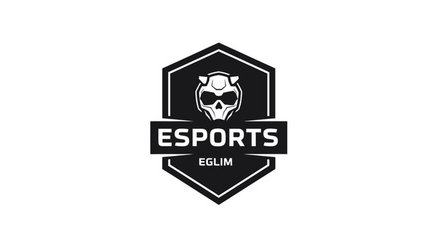 Esports logo with bear skull design.