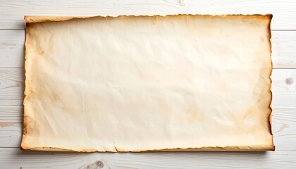 Fototapeta premium Vintage Parchment Scroll on White Wooden Background.