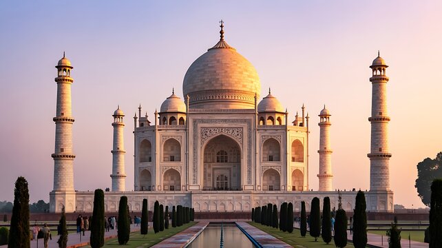 taj mahal at sunset agra