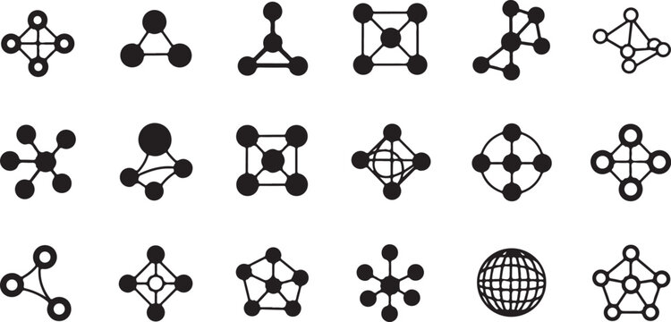 Molecular structures and chemical bonds in black and white
