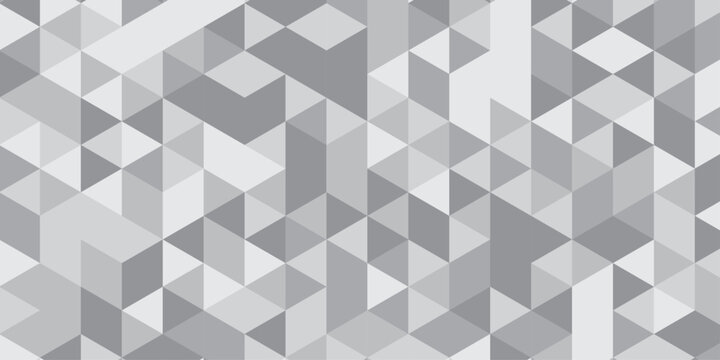 Geometric origami white, gray square cube triangulated random cube low polygon triangle textile abstract corporate creative design.