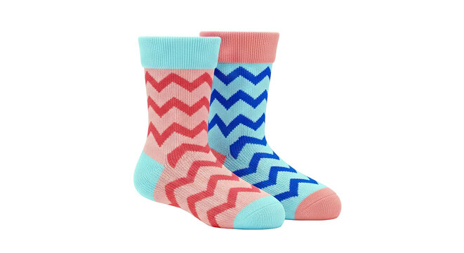 Pair of Zigzag Patterned Socks