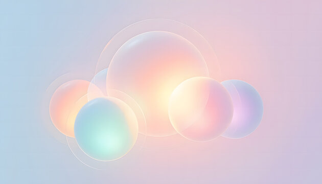 Celebrating International Day of Families with soft, luminous spheres gently merging, embodying unity, love, and the tender glow of togetherness that defines family bonds