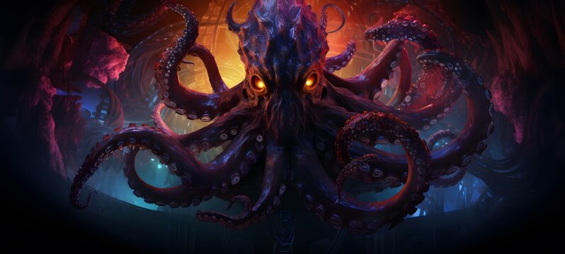 demonic kraken humanidad full body ,generative AI