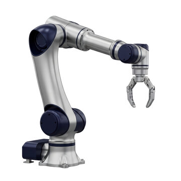 Industrial robotic arm with gripper tool