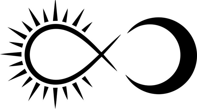 Sun And Moon Infinity Symbol Celestial Balance