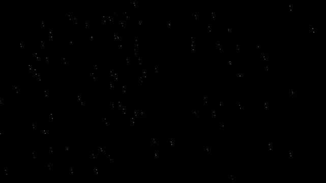White colorful confetti rain effect with vibrant multicolor particles and glitter falling on solid black background smooth looping celebration motion graphics ultra HD 4K