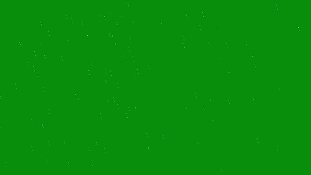 White colorful confetti rain effect with vibrant multicolor particles and glitter falling on solid green background smooth looping celebration motion graphics ultra HD 4K