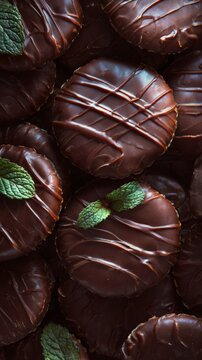 close-up photo of thin mints
