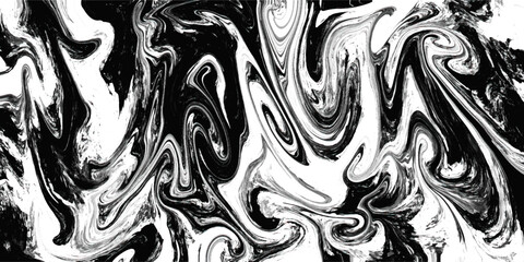 High-contrast black and white marble ripples with dramatic fluid flows. This bold abstract vector background delivers a striking monochromatic aesthetic for contemporary design. © Fannaan