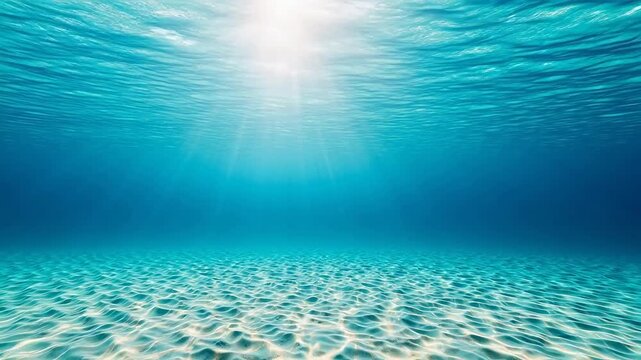 Underwater ocean scene with sunlight representing Generative AI and Creative Energy