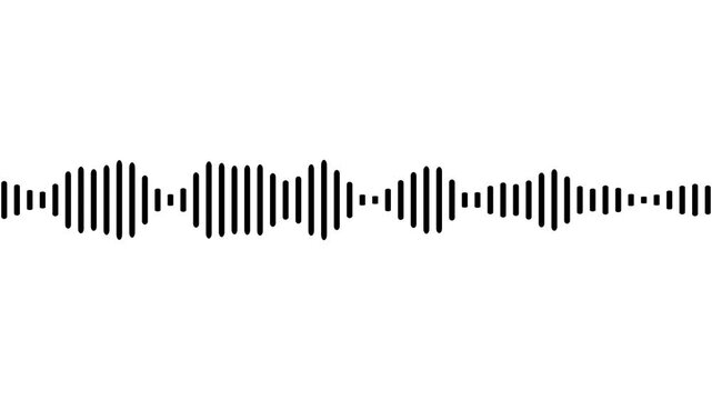Abstract music waves oscillation. Futuristic sound wave visualization. wave form Audio. Isolated on a white background,with 4k video animation.