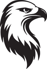 Fototapeta premium Black and White Stylized Eagle Head Logo