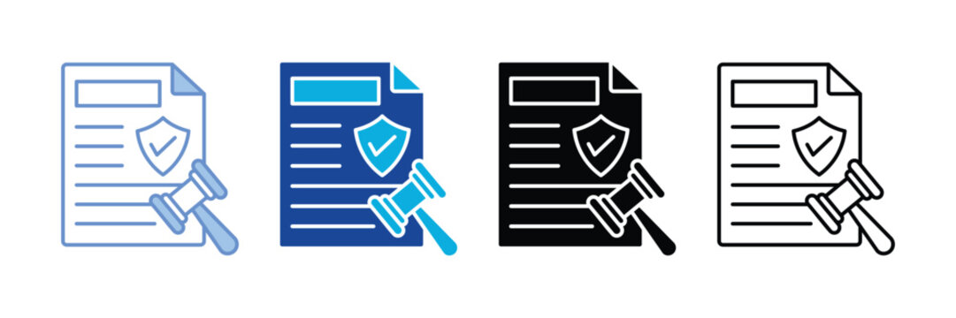 Code Of Conduct Icon Set Multiple Style Collection