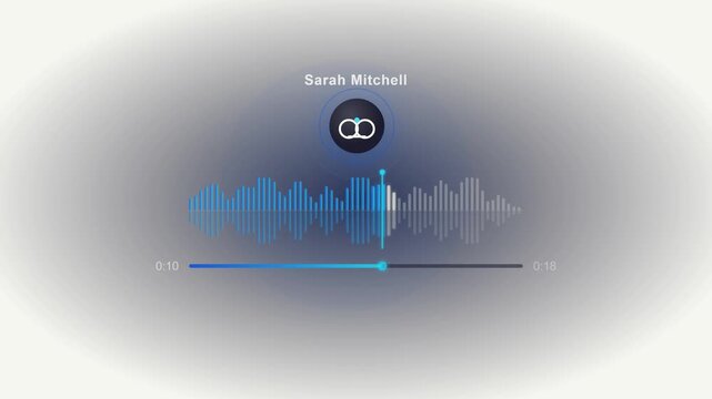 Digital Audio Player Interface with Sound Wave Visualization