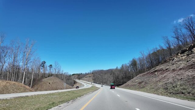 Driving Through the Appalachian Mountains in Springtime