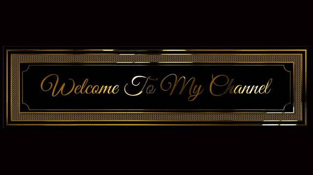 golden frame intro and outro social media golden text animation green screen background