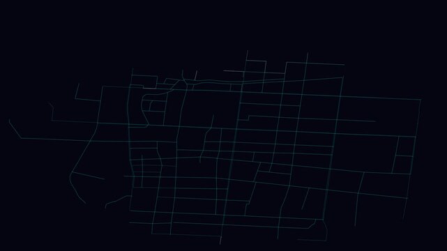 Handan, China, City Infrastructure Expansion Animation, Urban Visualization Technology