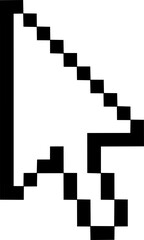 Obraz premium Retro pixel art mouse cursor arrow pointer icon