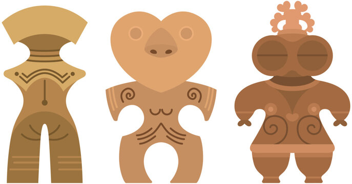 Dogu Figurine Illustration Set