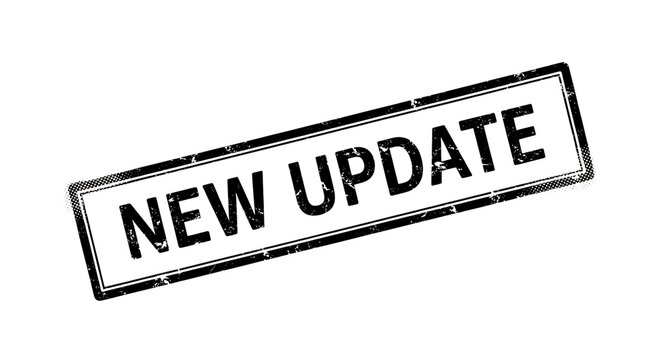 New update stamp for software and news as cut out PNG