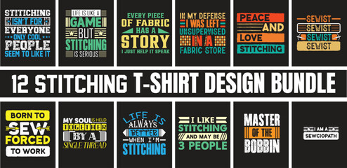 Naklejka premium sewing & Stitching - Design Bundle-T-Shirt Design , T-Shirt, TYPOGRAPHY, hoodie, mug, quote, poster, post.
