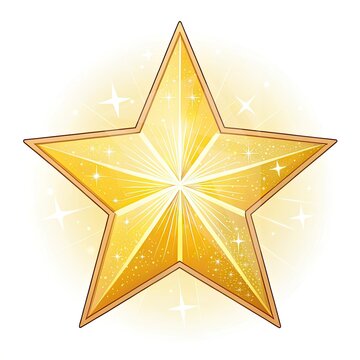 golden star on a white background