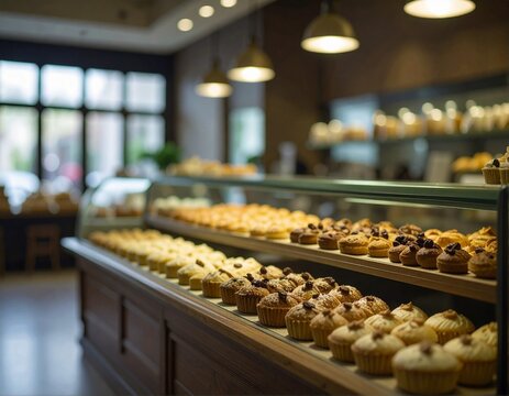 Modern Bakery with Pastry Display