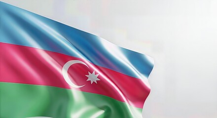 Naklejka premium Azerbaijan Flag Simple Clean Vector Illustration