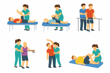 Sesión de fisioterapia en acción