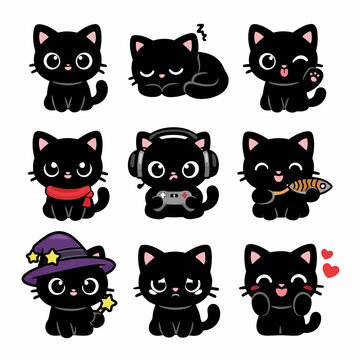 Gatitos kawaii en un &aacute;rea de juego
