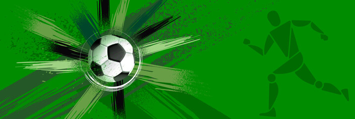 International Football Event Banner with Modern soccer Graphic Style © momo design