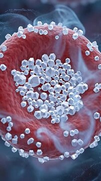 Insulin glucose blood sugar hormone medical diabetes cell molecule receptor therapy concept, red blood cell bloodstream, virus infection pathogen bacteria cell science illustration showing binding