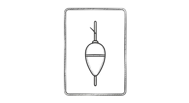 Fishing Bobber Icon, Fishing Float Symbol, Angling Equipment, Isolated Vector Illustration