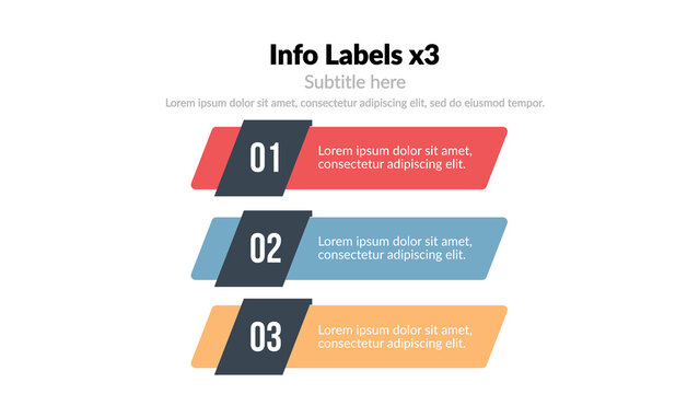 Info Labels X3 &ndash; Dynamic Callouts, Data Tags and Pointer Labels Animation, Modern Infographic Elements for Presentation and Interface Design
