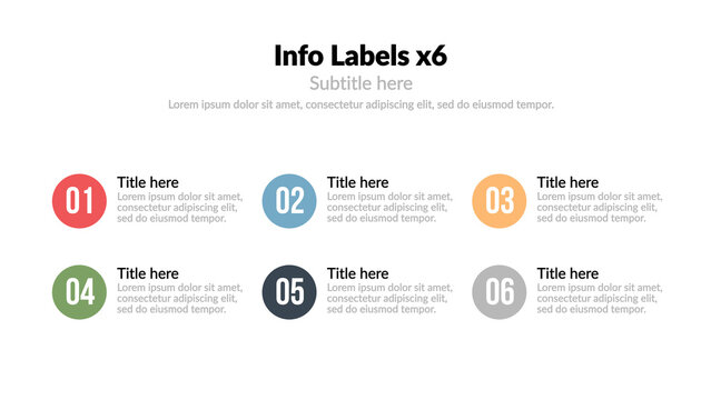 Info Labels X6 &ndash; Dynamic Callouts, Data Tags and Pointer Labels Animation, Modern Infographic Elements for Presentation and Interface Design