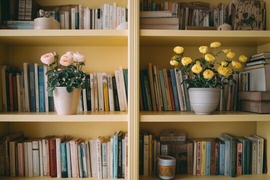 beautiful shelving. background with zoom close-up