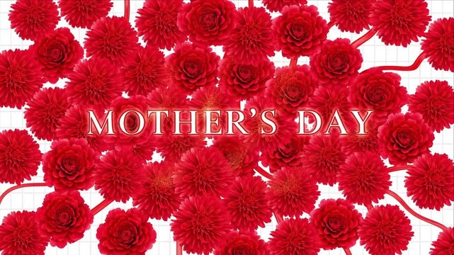 Typography art template for mother's day floral bloom.