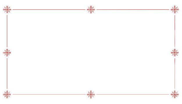 A festive snowflake border frame perfect for holiday greeting cards, winter invitations, or seasonal design projects