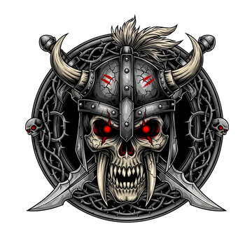 Dark Human Skull Illustration Artwork